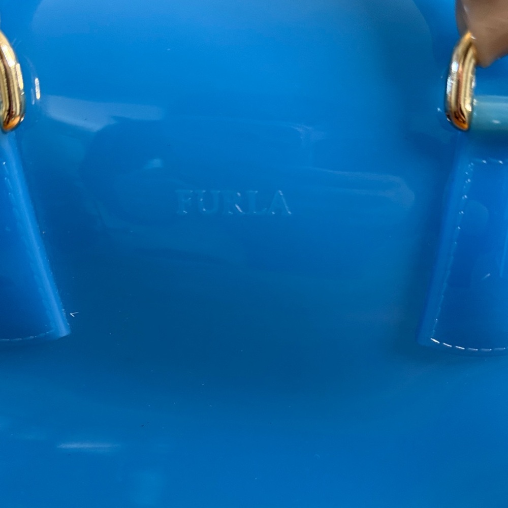 FURLA Blue Candy Boston Jelly Handbag - Picture 2 of 11